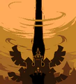 Ralsei's castle as shown in the prophecy