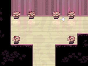 Top of Castle location pink door interior.png