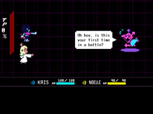 Virovirokun screenshot Noelle's first battle.png