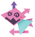 The Virovirokun sticker from the Deltarune NPC Sticker Sheet on Fangamer