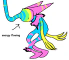 Toby Fox's concept art of a Werewire from the Unseen Chapter 2 Concept Art page