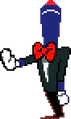 Zapper wearing Small Mike's outfit